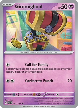 Gimmighoul 087/182 - Reverse Holofoil SV04 Paradox Rift