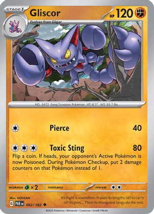 Gliscor 092/182 - Reverse Holofoil SV04 Paradox Rift