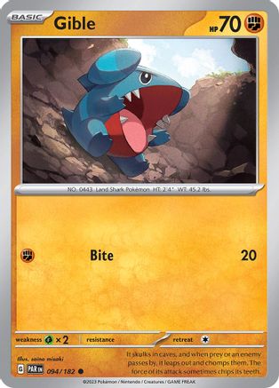 Gible 094 - Reverse Holofoil SV04 Paradox Rift