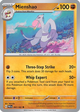 Mienshao 097/182 - Reverse Holofoil SV04 Paradox Rift