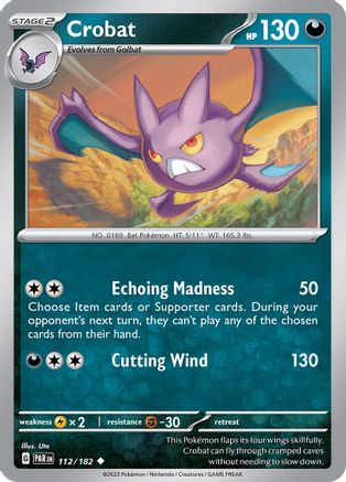 Crobat 112/182 - Reverse Holofoil SV04 Paradox Rift