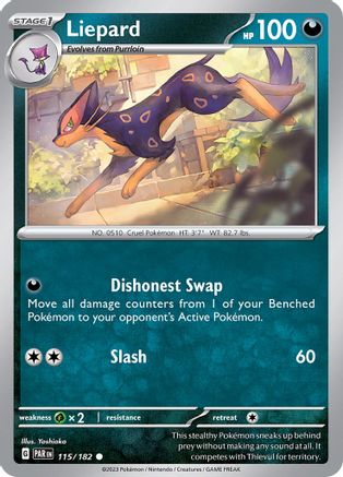 Liepard 115/182 - Reverse Holofoil SV04 Paradox Rift