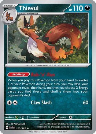 Thievul 120 - Reverse Holofoil SV04 Paradox Rift