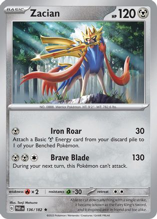 Zacian 136 - Reverse Holofoil SV04 Paradox Rift