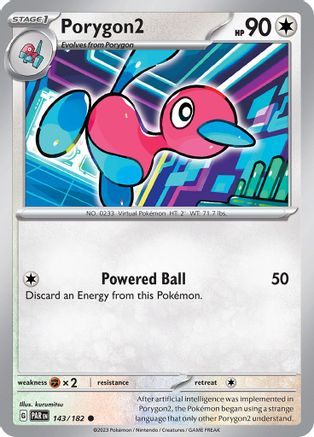 Porygon2 143/182 - Reverse Holofoil SV04 Paradox Rift