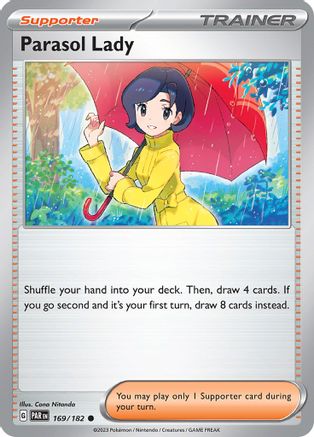 Parasol Lady 169 - Reverse Holofoil SV04 Paradox Rift