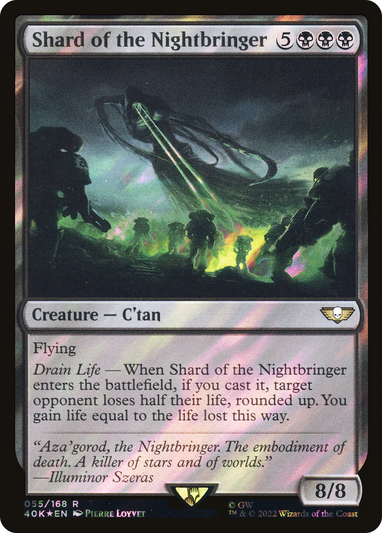 Shard of the Nightbringer (Surge Foil) (40K-055)  Foil - Warhammer 40,000 Commander