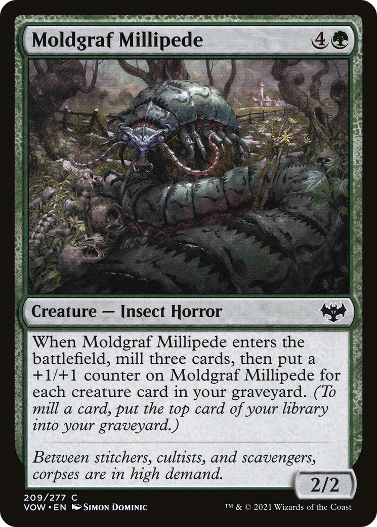 Moldgraf Millipede (VOW-209)  Foil - Innistrad: Crimson Vow
