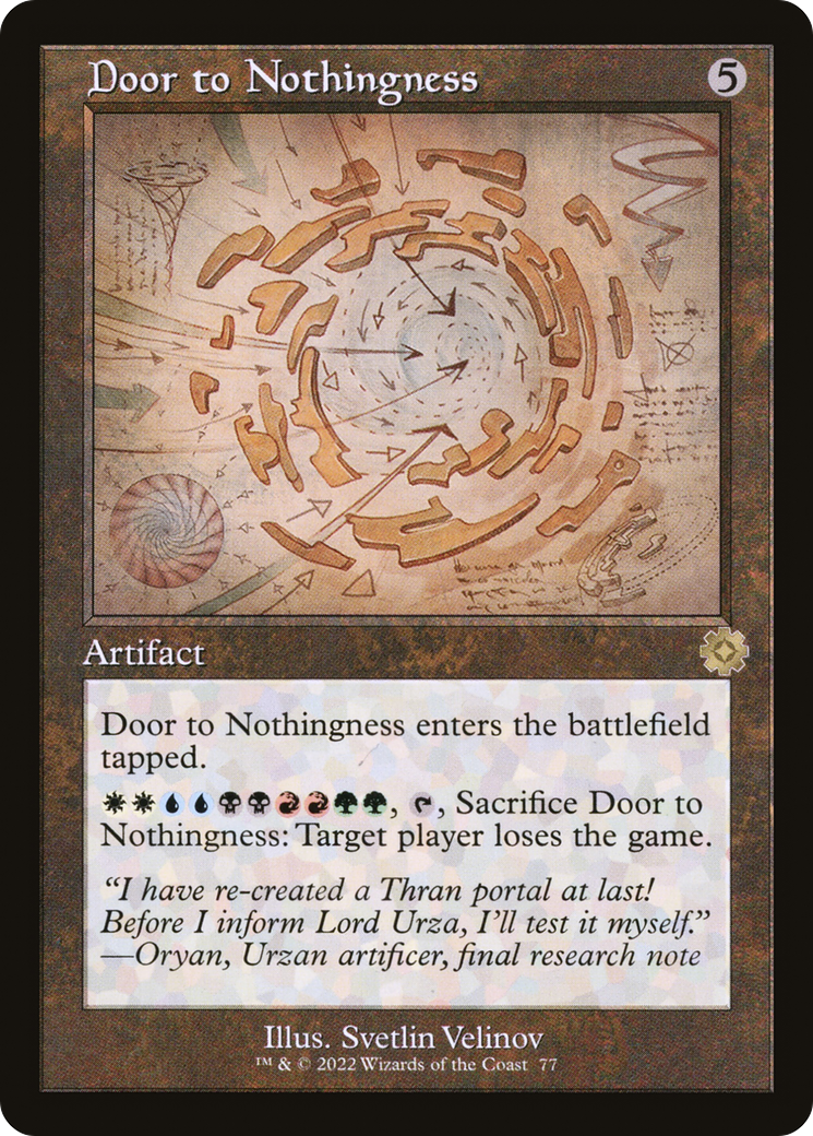 Door to Nothingness (Schematic) (BRR-077)  - The Brothers' War Retro Artifacts