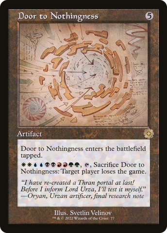 Door to Nothingness (Schematic) (BRR-077)  Foil - The Brothers' War Retro Artifacts