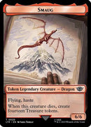 Smaug // Food (0022) Double-Sided Token (Surge Foil) (LTR-20 // 22) - The Lord of the Rings: Tales of Middle-earth Foil