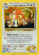 Lt. Surge's Raticate 016/034  - Holofoil Trading Card Game Classic - Classic Collection