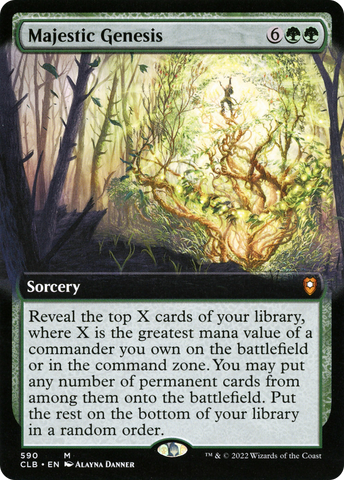 Majestic Genesis (Extended Art) (CLB-590)  - Commander Legends: Battle for Baldur's Gate: (Extended Art)