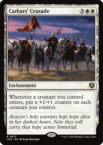 Cathars' Crusade (INR-017)  Foil - Innistrad Remastered: (enchantment)