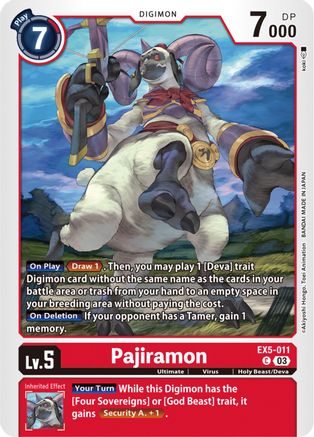 Pajiramon [EX5-011] [Animal Colosseum]