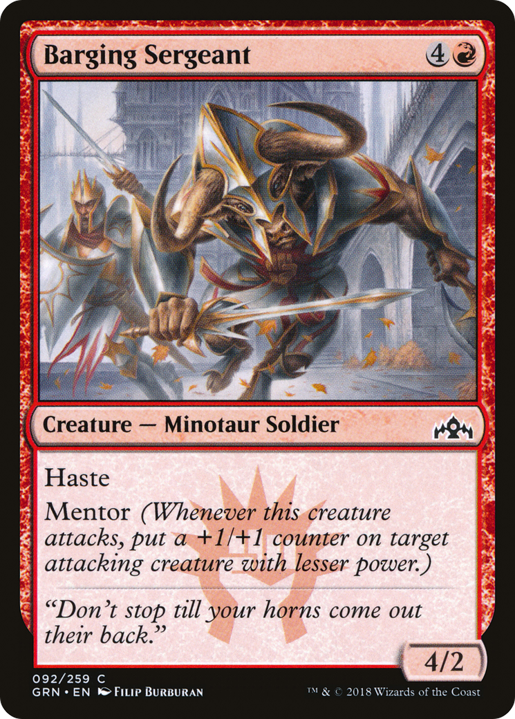 Barging Sergeant (GRN-092)  Foil - Guilds of Ravnica