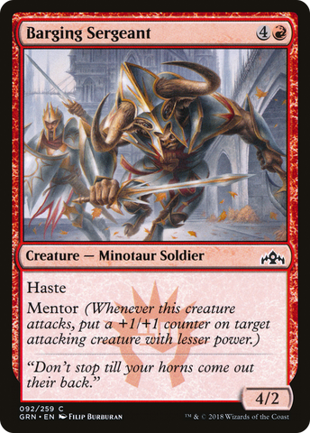 Barging Sergeant (GRN-092)  Foil - Guilds of Ravnica