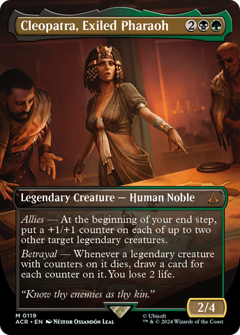 Cleopatra, Exiled Pharaoh (Borderless) (ACR-119)  Foil - Assassin's Creed