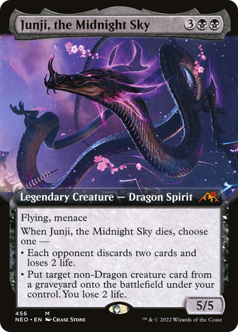 Junji, the Midnight Sky (Extended Art) (NEO-456)  Foil - Kamigawa: Neon Dynasty: (Extended Art)