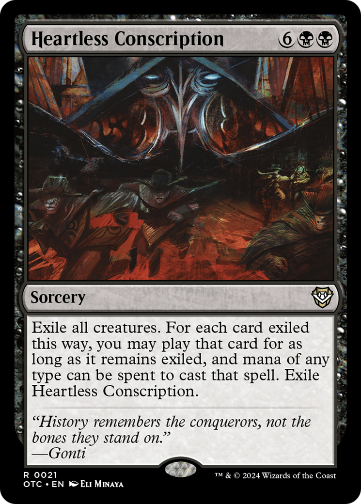 Heartless Conscription (OTC-021)  - Outlaws of Thunder Junction Commander
