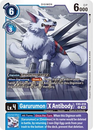 Garurumon (X Antibody) (EX5-018) - Animal Colosseum
