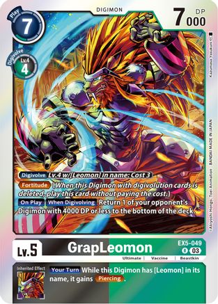 GrapLeomon (EX5-049) - Animal Colosseum Foil