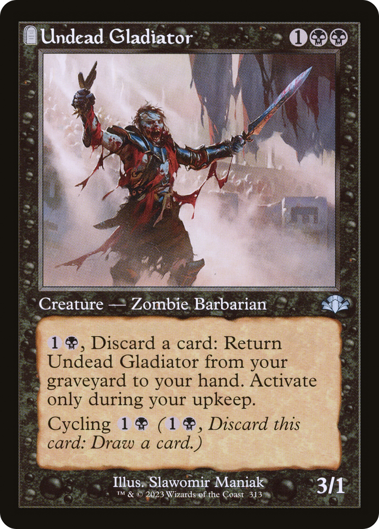 Undead Gladiator (Retro Frame) (DMR-313)  - Dominaria Remastered: (tombstone)