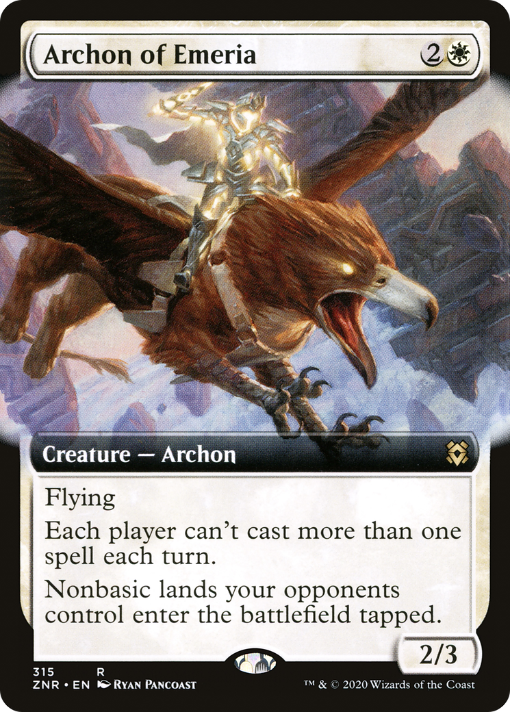Archon of Emeria (Extended Art) (ZNR-315)  Foil - Zendikar Rising