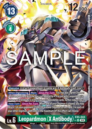 Leopardmon (X Antibody) (Alternate Art) (EX5-043) - Animal Colosseum Foil