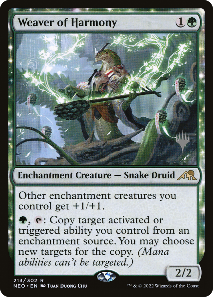 Weaver of Harmony (PPNEO-213) - Kamigawa: Neon Dynasty Promos: (enchantment)