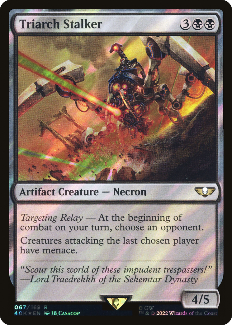 Triarch Stalker (Surge Foil) (40K-067)  Foil - Warhammer 40,000 Commander