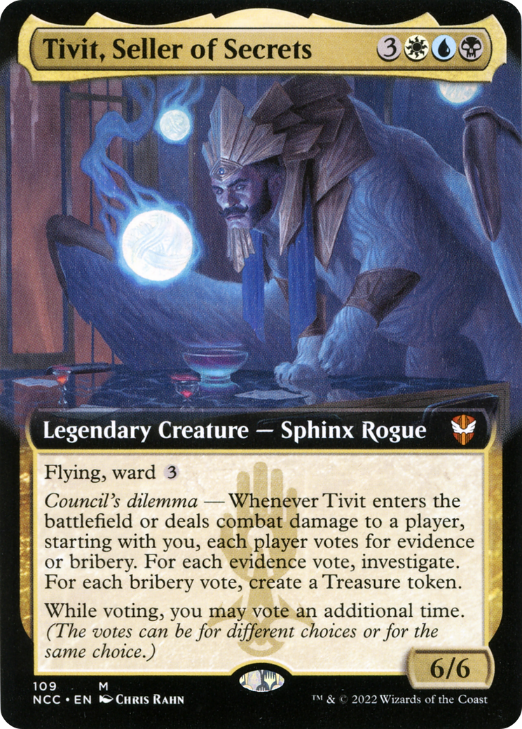 Tivit, Seller of Secrets (Extended Art) (NCC-109)  - New Capenna Commander: (Extended Art)