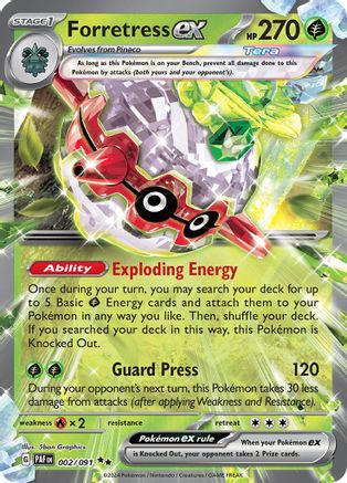 Forretress ex 002/091 - Holofoil SV Paldean Fates