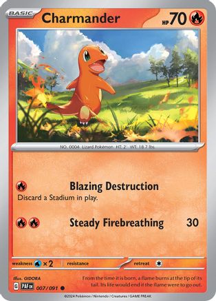 Charmander 007/091  SV Paldean Fates