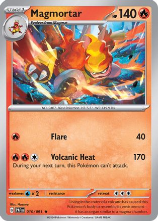Magmortar 010 - Holofoil SV Paldean Fates