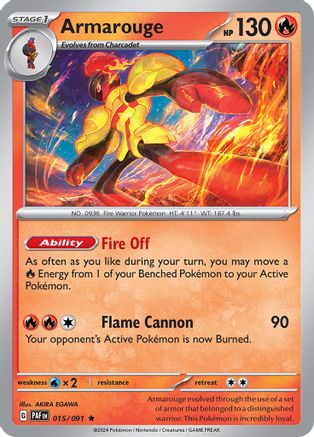 Armarouge 015/091 - Reverse Holofoil SV Paldean Fates