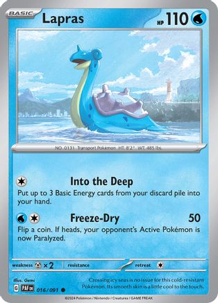 Lapras 016 - Reverse Holofoil SV Paldean Fates