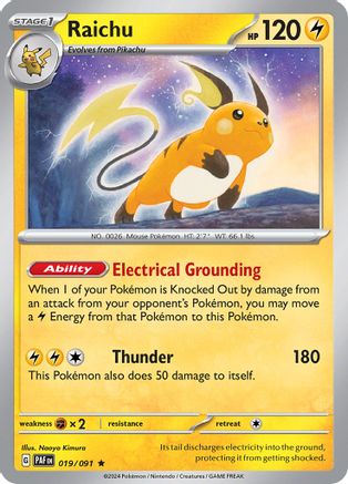 Raichu 019/091 - Holofoil SV Paldean Fates