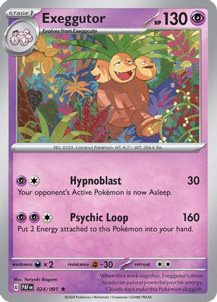 Exeggutor 024 - Reverse Holofoil SV Paldean Fates