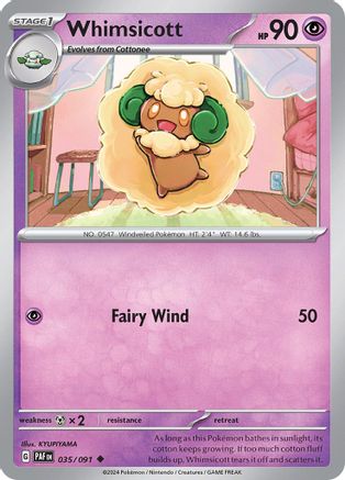 Whimsicott 035 - Reverse Holofoil SV Paldean Fates