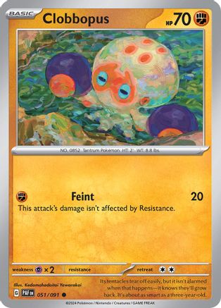 Clobbopus 051 - Reverse Holofoil SV Paldean Fates