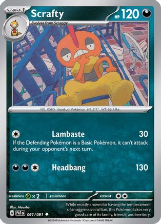 Scrafty 061  SV Paldean Fates