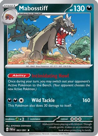 Mabosstiff 063/091 - Reverse Holofoil SV Paldean Fates
