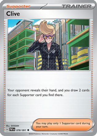 Clive 078/091 - Reverse Holofoil SV Paldean Fates