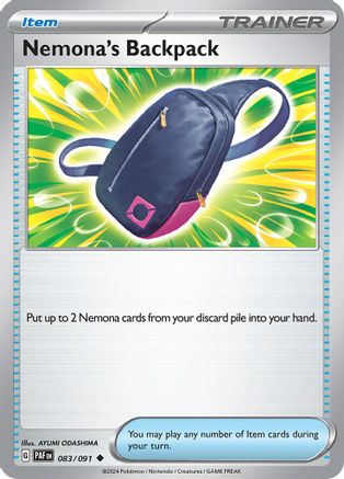 Nemona's Backpack 083 - Reverse Holofoil SV Paldean Fates
