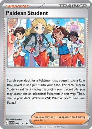 Paldean Student 085/091 - Reverse Holofoil SV Paldean Fates