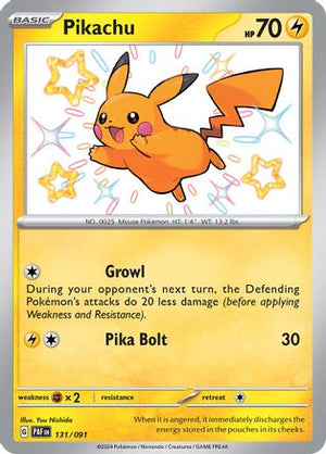 Pikachu 131/091  - Holofoil SV Paldean Fates - Shiny Rare