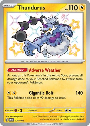 Thundurus 139 - Holofoil SV Paldean Fates
