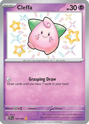 Cleffa 150/091  - Holofoil SV Paldean Fates - Shiny Rare