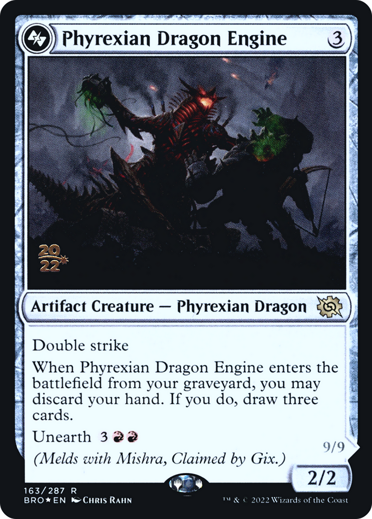 Phyrexian Dragon Engine (PRE-163)  Foil - The Brothers' War Promos